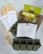 Sweet Pea gardening kit with propagator tray, seed packets, jute netting and plant labels